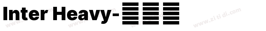 Inter Heavy字体转换